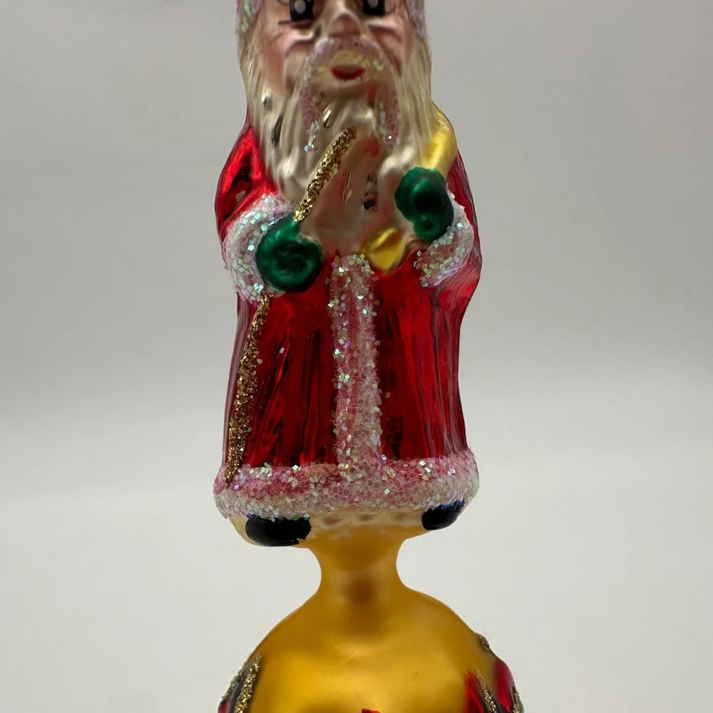 1998 Christopher‎ Radko Ring Ring 5' Ornament Santa Bell 98-081-0